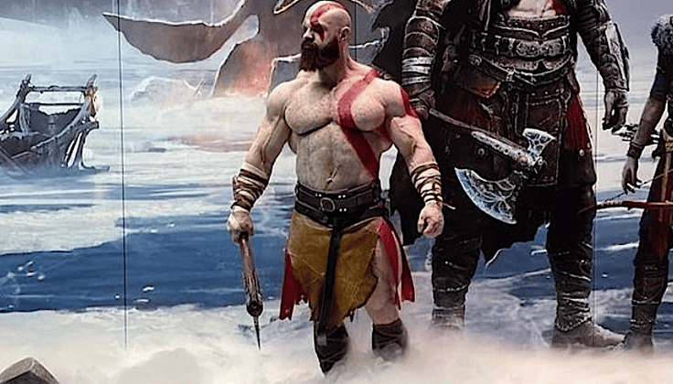 James Hollingshead cosplays as Kratos from God of War in October 2022