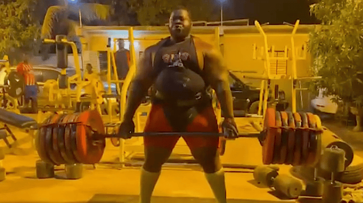 Chieck Sanou staggering deadlift June 2022