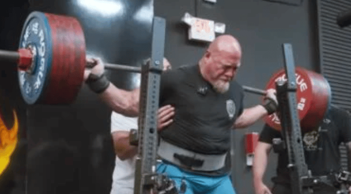 Nick Best 803-pound squat July 2023
