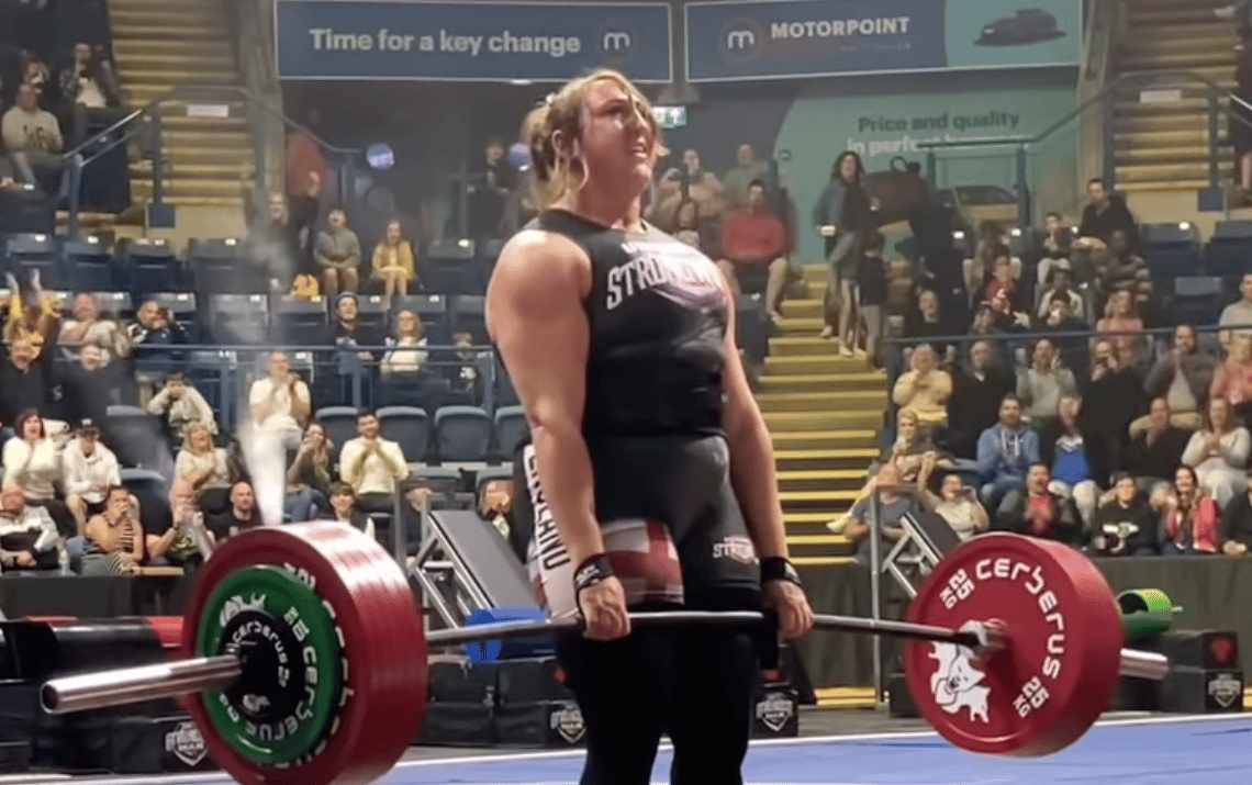 Lucy Underdown Kratos Bar deadlift Record 2023 UK's Strongest Womann