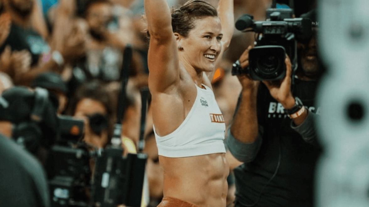 Tia-Clair Toomey celebrating CrossFit Games 2022