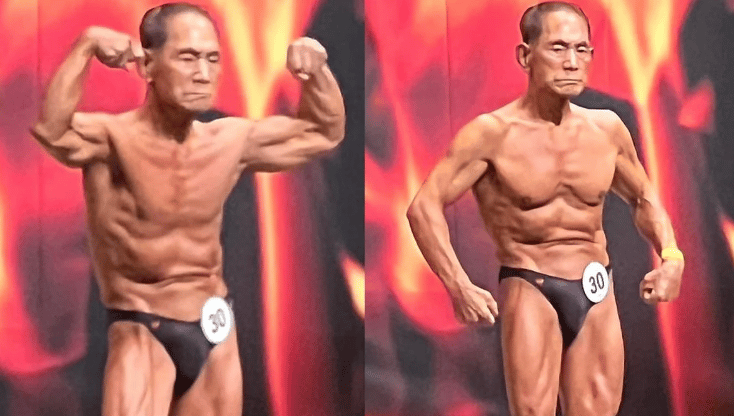 Toshisuke Kanazawa poses at Japan Championships