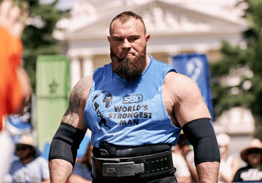 Oleksii Novikov looks on with competitive expression at 2022 WSM
