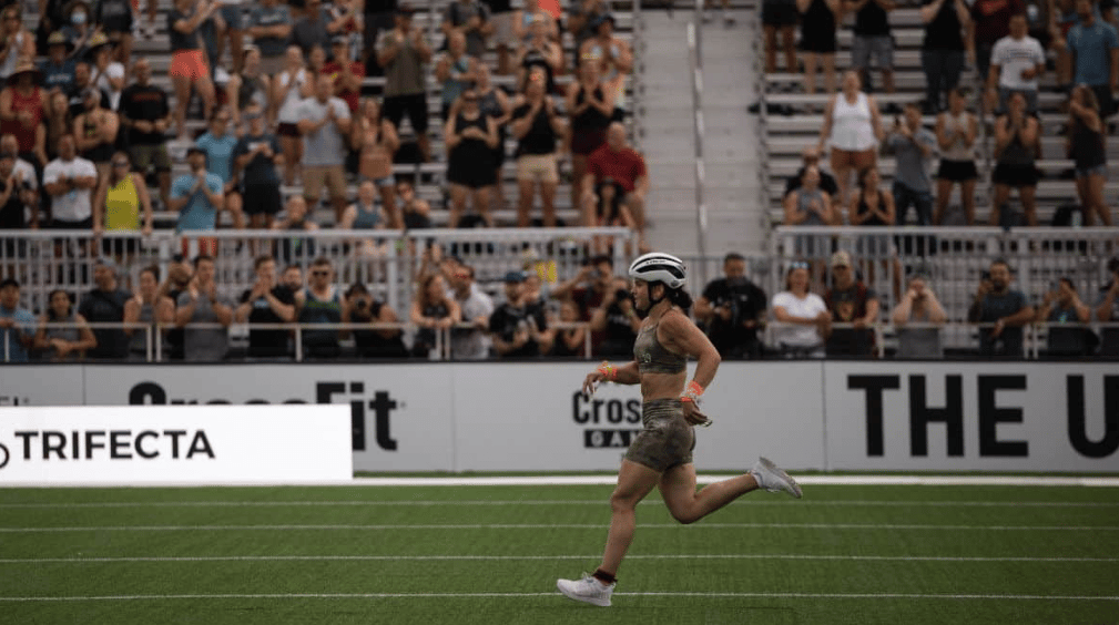 Mal O'Brien runs during the 2022 CrossFit Games