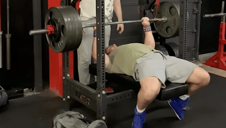 Morgan Nicholls bench press PR November 2022