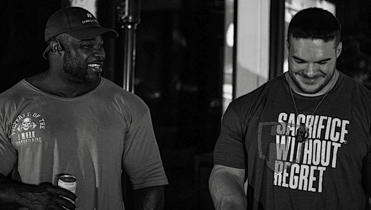 Brandon Curry and Nick Walker laughing together 