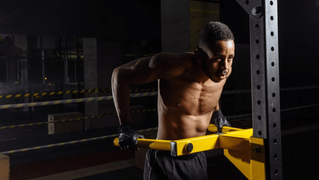 An athlete performs some dips