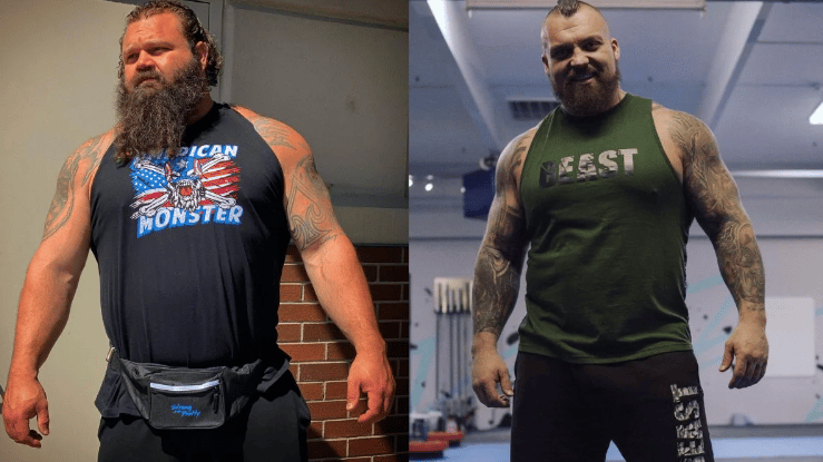 Robert Oberst and Eddie Hall posing
