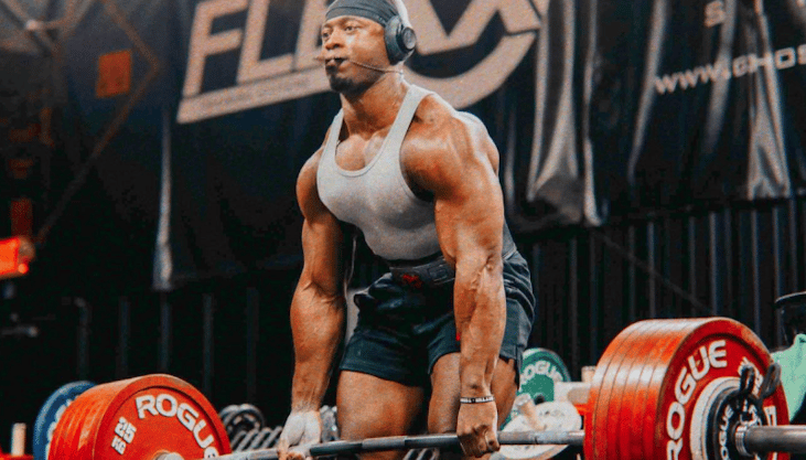 Russel Orhii deadlifting 
